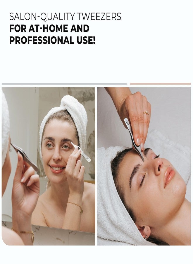 Coco's Closet Professional Tweezers for Facial Hair Removal for Women, Sharp Tweezers for Men, Slant Point Tip Plucks and Shapes with Precision, Use for Eyebrows, Splinter, First-aid and Ingrown Hair Removal, Blue - Image 4